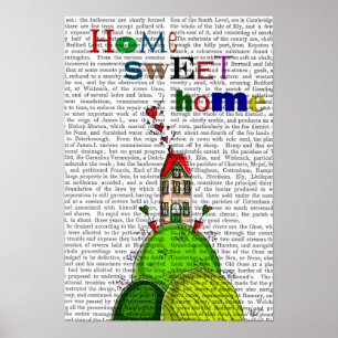 Zuhause Sweet Zuhause Illustration Poster