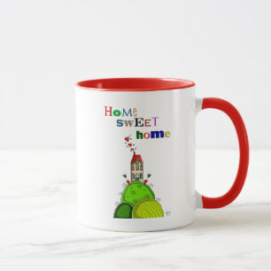 Zuhause Sweet Zuhause Illustration Tasse