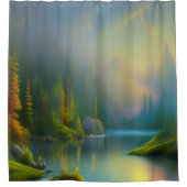 Zuhause Sweet Zuhause im Wald Duschvorhang (Vorderseite)