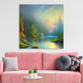 Zuhause Sweet Zuhause im Wald Leinwanddruck (Insitu (Wohnzimmer))