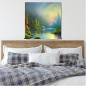 Zuhause Sweet Zuhause im Wald Leinwanddruck (Insitu (Schlafzimmer))