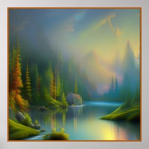 Zuhause Sweet Zuhause im Wald Poster