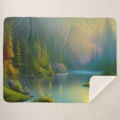 Zuhause Sweet Zuhause im Wald Sherpadecke (Vorderseite (Horizontal))