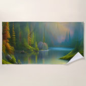 Zuhause Sweet Zuhause im Wald Strandtuch (Vorderseite)