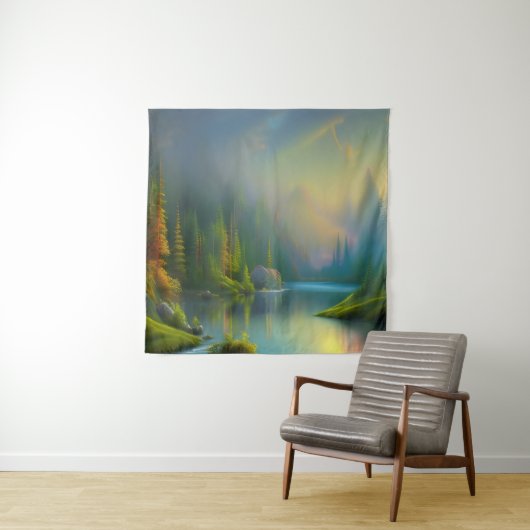 Zuhause Sweet Zuhause im Wald Wandteppich (Beispiel)