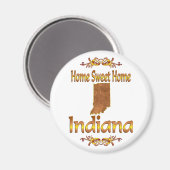 Zuhause Sweet Zuhause Indiana Magnet (Vorderseite/Rückseite)