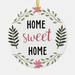 Zuhause Sweet Zuhause Individuelle Name Botanical Keramikornament