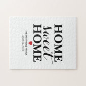 Zuhause Sweet Zuhause Individuelle Name Puzzle (Horizontal)