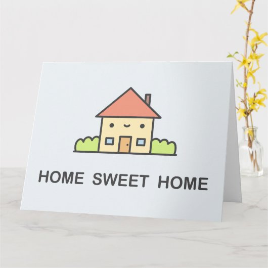 Zuhause Sweet Zuhause Karte (Gelbe Blume)