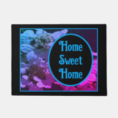 Zuhause Sweet Zuhause Lacecap Hydrangea Blume Door Fußmatte (Vorderseite)