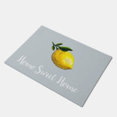 Zuhause Sweet Zuhause Lemon Gray Floor Mat Fußmatte (Schrägansicht)