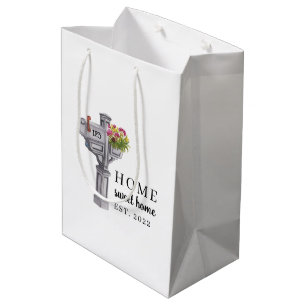 Zuhause Sweet Zuhause Mailbox Geschenktasche Mittlere Geschenktüte