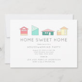 Zuhause Sweet Zuhause Minimalistisch Housewarming  Einladung (Vorderseite)