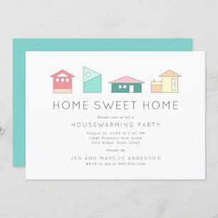 Zuhause Sweet Zuhause Minimalistisch Housewarming  Einladung