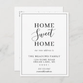 Zuhause Sweet Zuhause Minimalistisch Moving Ankündigungspostkarte (Vorne/Hinten)
