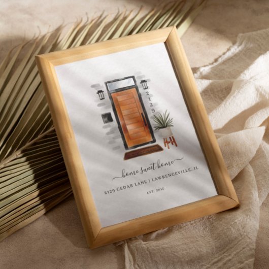 Zuhause Sweet Zuhause Mitte des Jahrhunderts Moder Poster