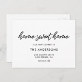 Zuhause sweet Zuhause Moderne Ankündigung Postkarte (Vorne/Hinten)