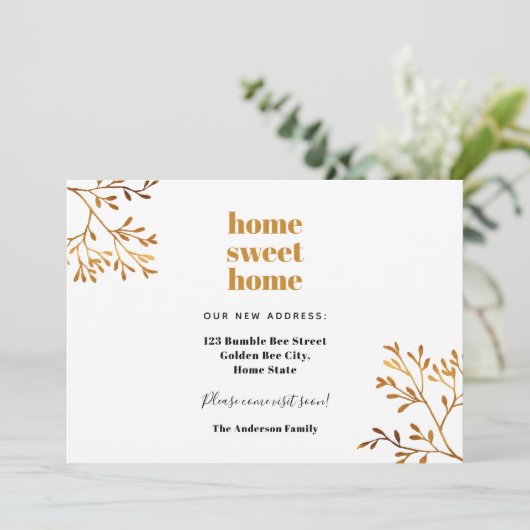 Zuhause sweet Zuhause moderne, elegante Bewegung Ankündigung (Stehend Vorderseite)