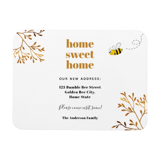 Zuhause sweet Zuhause moderne, elegante Bewegung Magnet (Horizontal)