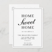 Zuhause Sweet Zuhause Moving Minimalistisch Elegan Ankündigungspostkarte (Vorne/Hinten)