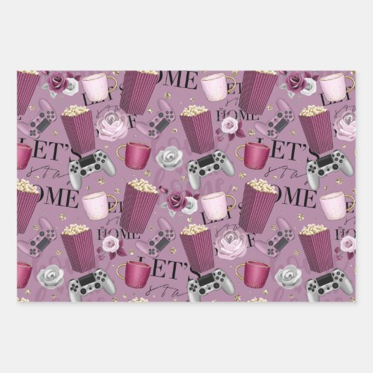 Zuhause Sweet Zuhause-Muster Geschenkpapier Set (Vorderseite 2)
