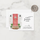 Zuhause Sweet Zuhause Neue Adresse Red Door Wasser Mitteilungskarte (Vorderseite/Rückseite Beispiel)