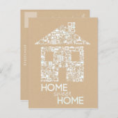 Zuhause Sweet Zuhause - Neue Adressenpostkarte Ankündigungspostkarte (Vorne/Hinten)