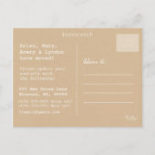 Zuhause Sweet Zuhause - Neue Adressenpostkarte Ankündigungspostkarte (Rückseite)