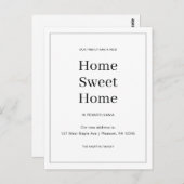 Zuhause Sweet Zuhause Neue Ankündigung zur Adresse Postkarte (Vorne/Hinten)