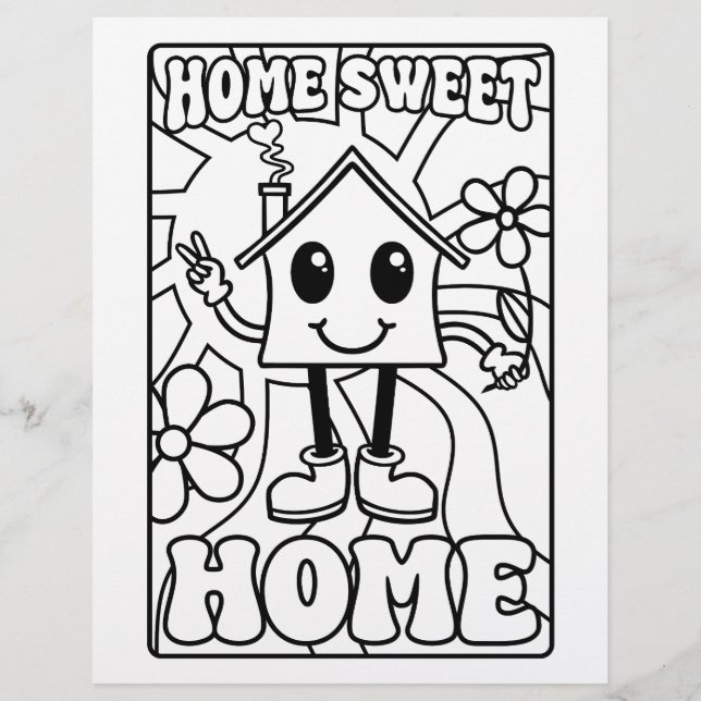 Zuhause Sweet Zuhause neue Zuhause-Käufer-Farbseit (Vorderseite)