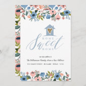 Zuhause Sweet Zuhause, New Address Floral Botanica Ankündigung (Vorne/Hinten)