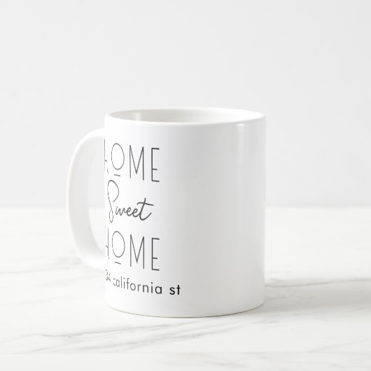 Zuhause Sweet Zuhause New Address Housewarming Ges Kaffeetasse (Vorderseite Links)