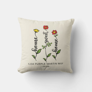 Zuhause Sweet Zuhause New Address Housewarming Kissen