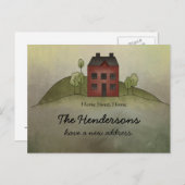 Zuhause Sweet Zuhause New Address Postcard Ankündigungspostkarte (Vorne/Hinten)