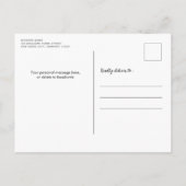 Zuhause Sweet Zuhause New Address Watercolor Red D Ankündigungspostkarte (Rückseite)