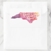 Zuhause Sweet Zuhause North Carolina Rechteckiger Aufkleber (Tasche)