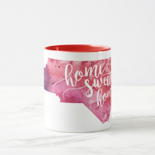 Zuhause Sweet Zuhause North Carolina Tasse (Zentrum)