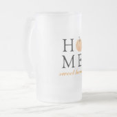 Zuhause Sweet Zuhause | Orange Pumpkin | Herbstsai Mattglas Bierglas (Vorderseite Links)