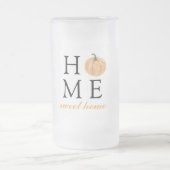 Zuhause Sweet Zuhause | Orange Pumpkin | Herbstsai Mattglas Bierglas (Mittel)