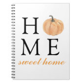 Zuhause Sweet Zuhause | Orange Pumpkin | Herbstsai Notizblock (Vorderseite)