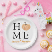 Zuhause Sweet Zuhause | Orange Pumpkin | Herbstsai Pappteller (Party)