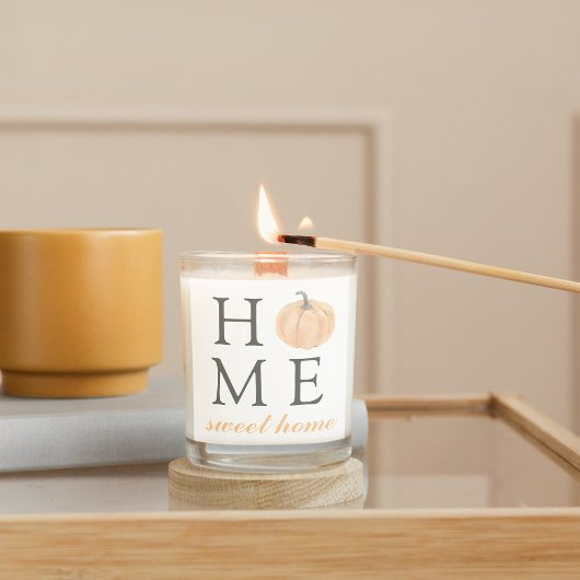 Zuhause Sweet Zuhause | Orange Pumpkin | Herbstsai Quadratischer Aufkleber