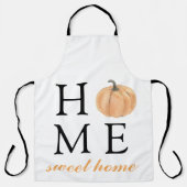 Zuhause Sweet Zuhause | Orange Pumpkin | Herbstsai Schürze (Vorderseite)