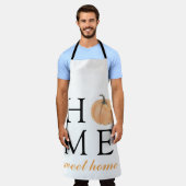 Zuhause Sweet Zuhause | Orange Pumpkin | Herbstsai Schürze (Getragen)