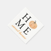 Zuhause Sweet Zuhause | Orange Pumpkin | Herbstsai Serviette (Ecke)