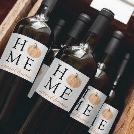 Zuhause Sweet Zuhause | Orange Pumpkin | Herbstsai Weinetikett