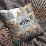 Zuhause Sweet Zuhause Pale Wood Rustic Custom Foto Kissen<br><div class="desc">Rustikales Foto Kissen mit "Zuhause Sweet Zuhause" vor einem hellen Holzmuster Hintergrund, dass Sie mit Ihrem Namen personalisieren können und Sie können 8 Ihrer eigenen Fotos hinzufügen. Gut als Geschenke für Familie und Freunde oder für sich selbst zu dekorieren Ihre Zuhause oder Studentenzimmer. Personalisieren Sie es, indem Sie den Platzhalter-Text...</div>