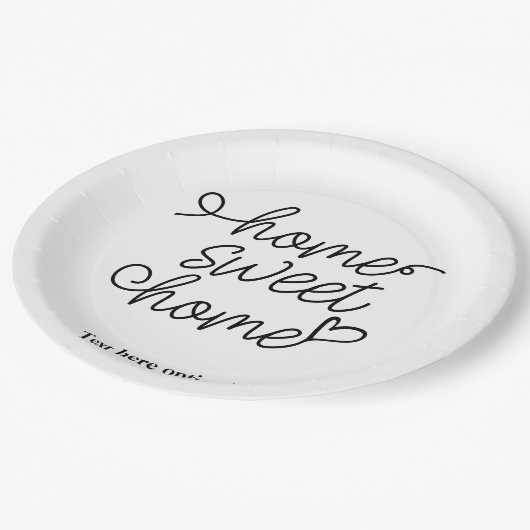 Zuhause Sweet Zuhause, Paper Plate Napkins Pappteller (Schrägansicht)