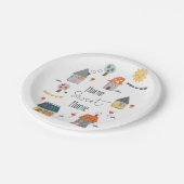 Zuhause Sweet Zuhause Pappteller (Schrägansicht)