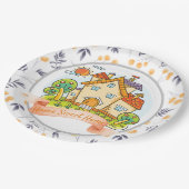 Zuhause Sweet Zuhause Pappteller (Schrägansicht)